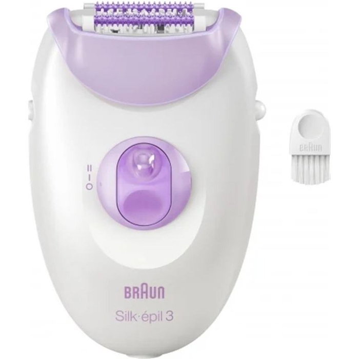 Braun Silk-épil 3 3-000 Depiladora con Cable, Púrpura y Blanco